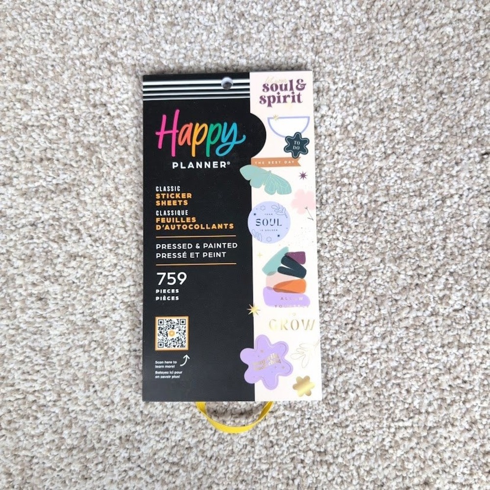Happy Planner Soul & Spirit Pressed & Painted Classic Sticker Sheets 759 Pieces
